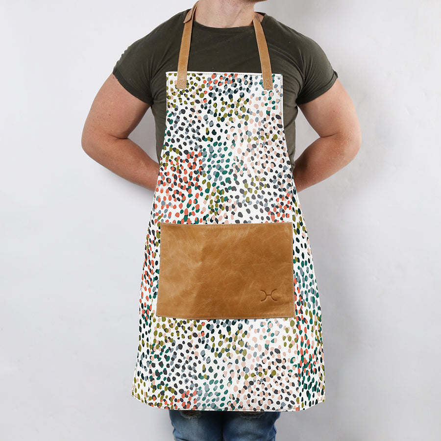 Corporate Apron Laminated Fabric with Leather Pouch