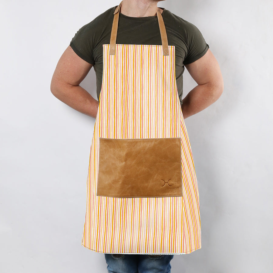 Apron Laminated Fabric with Leather Pouch