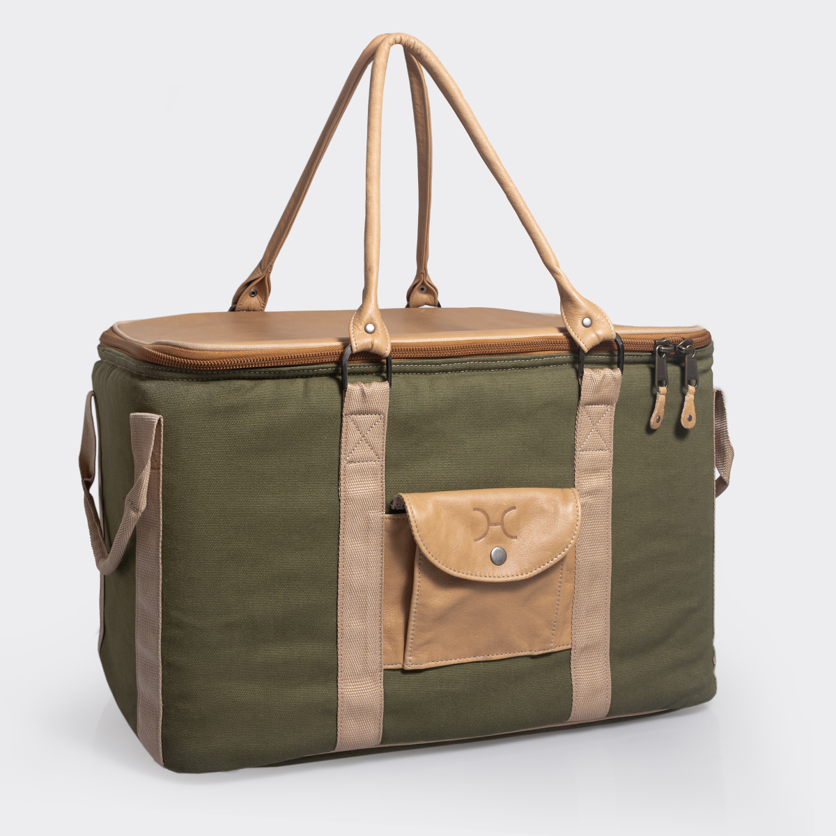 45L Big Boy Box Cooler Wax Canvas & Leather Hard Plastic Inner