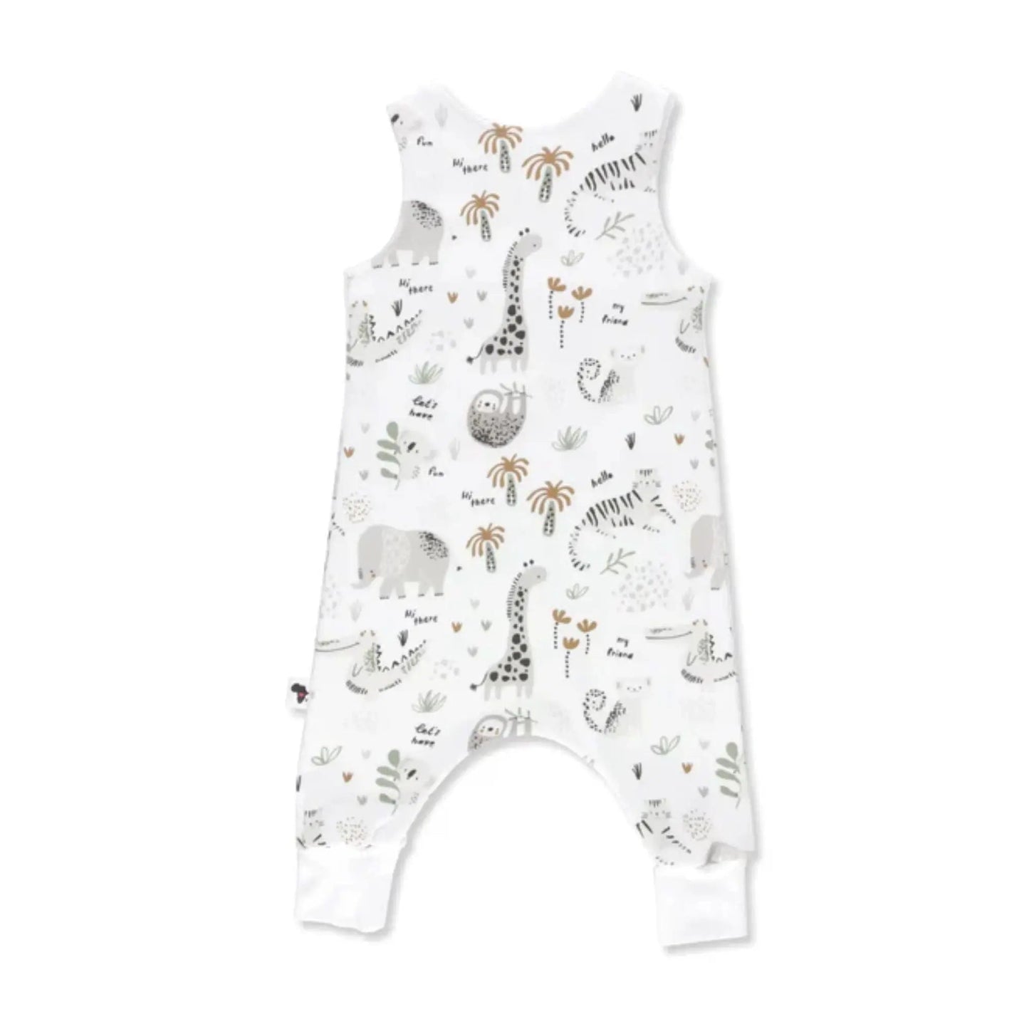 Harem Romper - Hi There White