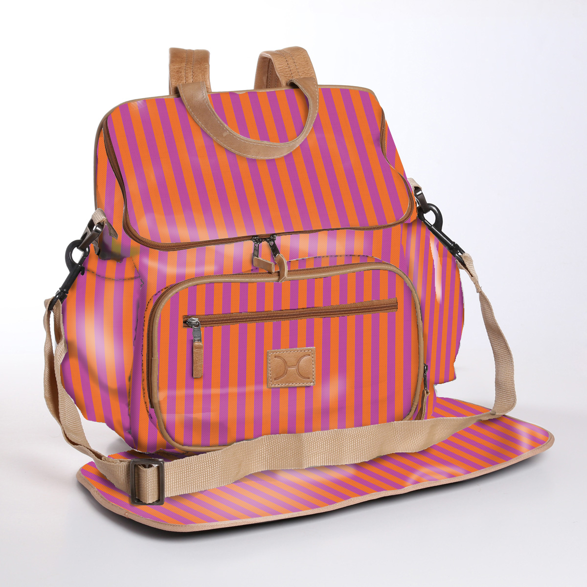 Baby Nappy Backpack Laminated Fabric