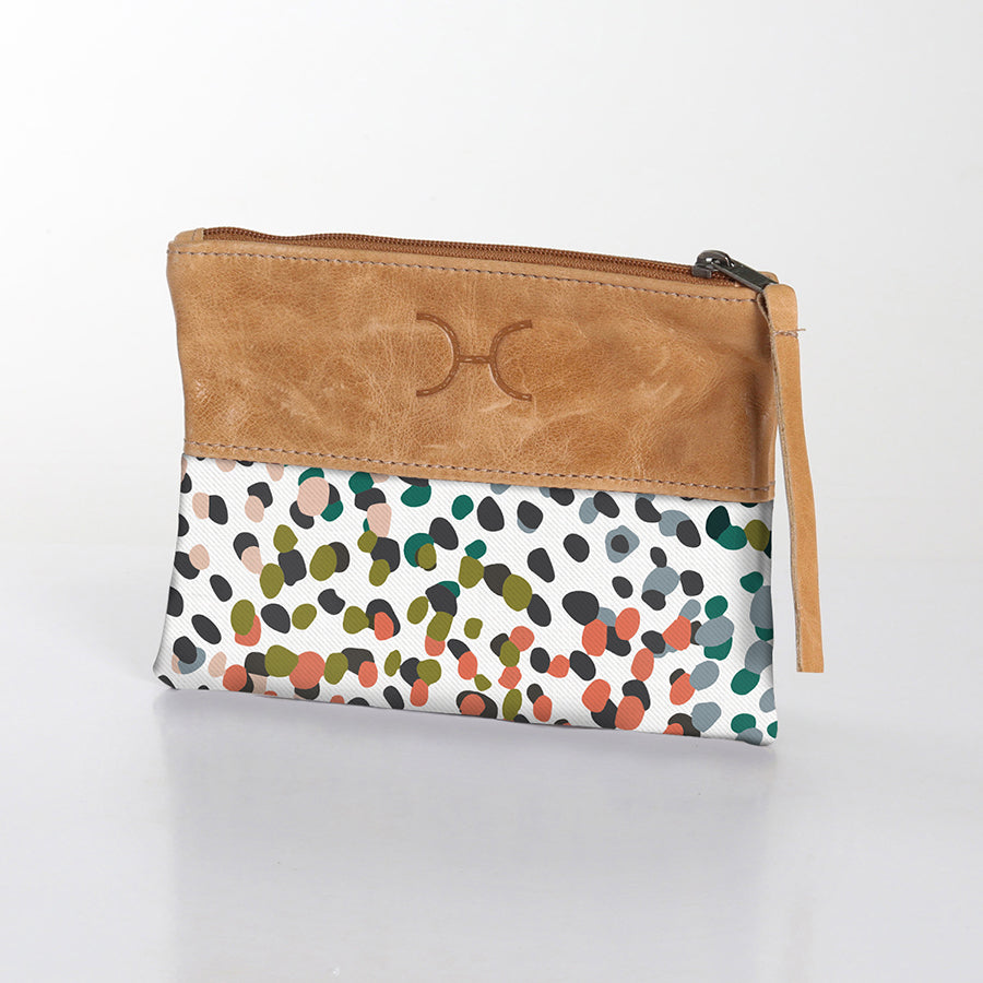Pouch Laminated Fabric With Leather