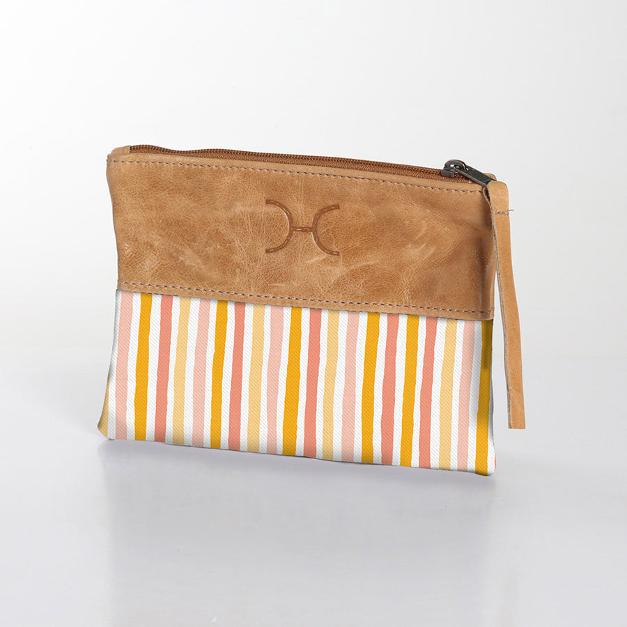 Pouch Laminated Fabric With Leather