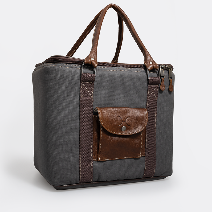 Corporate 25L Box Cooler Wax Canvas & Leather Hard Plastic Inner