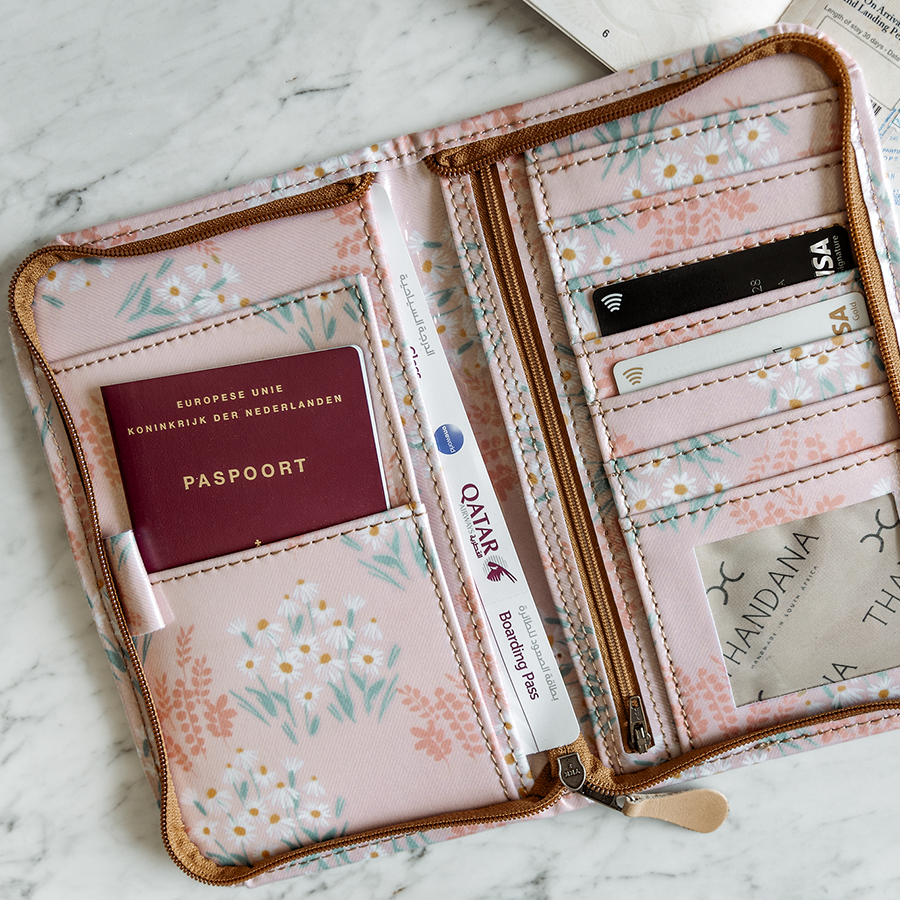 Corporate Large Travel Wallet Laminated Fabric