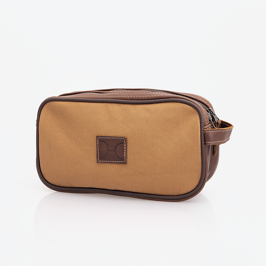 Men's Double Zip Vanity Wax Canvas & Leather