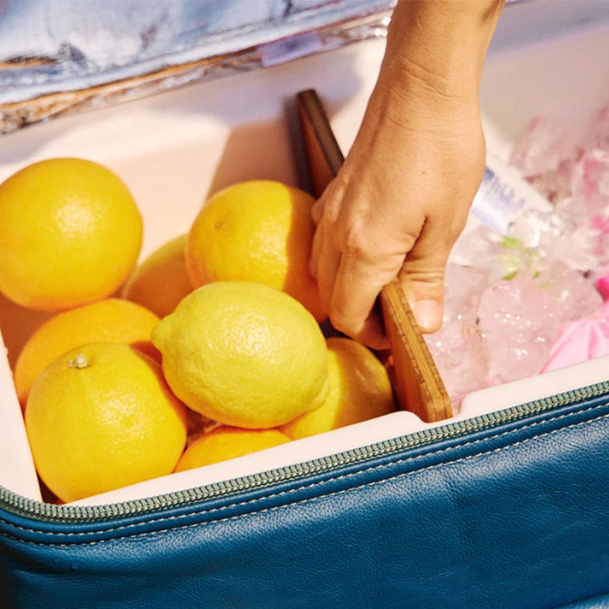 25L Box Cooler Wax Canvas & Leather Hard Plastic Inner
