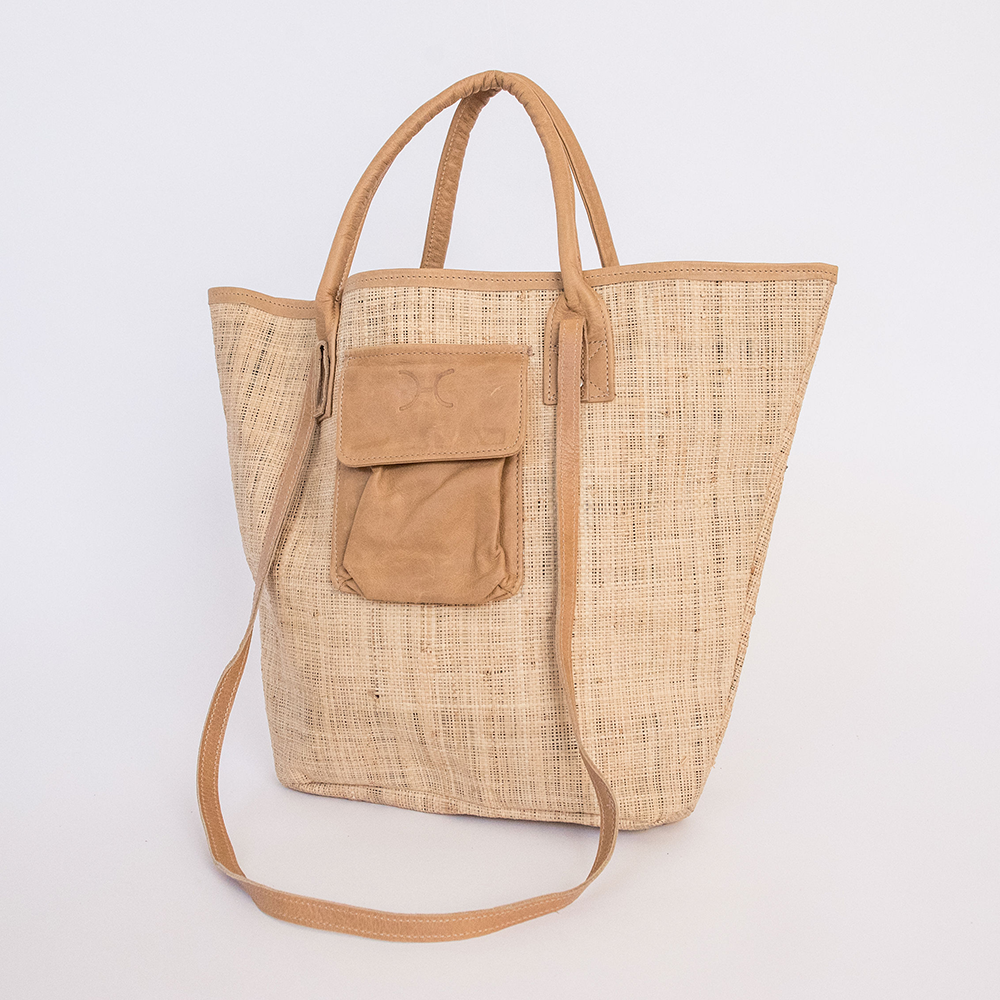 Maia Weave & Leather Bag