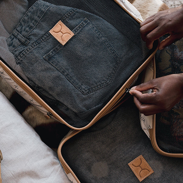 Travel Luggage Organizer Pods 6 piece set | Crazy Daisy Sage