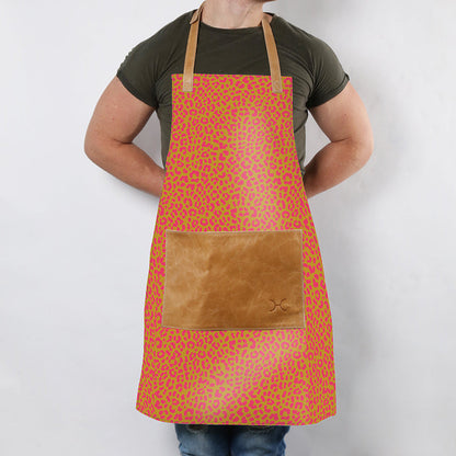 Corporate Apron Laminated Fabric with Leather Pouch