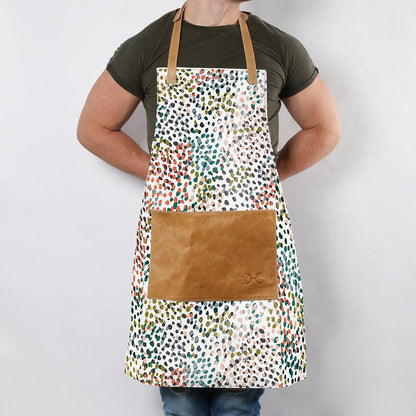 Corporate Apron Laminated Fabric with Leather Pouch