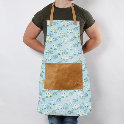 Apron Laminated Fabric with Leather Pouch