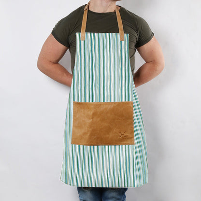 Corporate Apron Laminated Fabric with Leather Pouch
