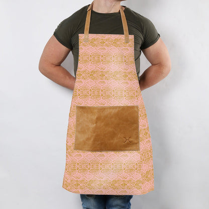 Corporate Apron Laminated Fabric with Leather Pouch
