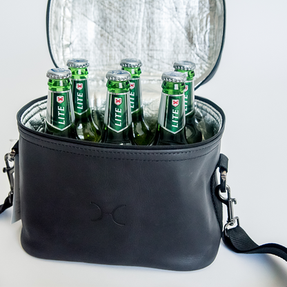 BrewSki Leather Cooler Bag