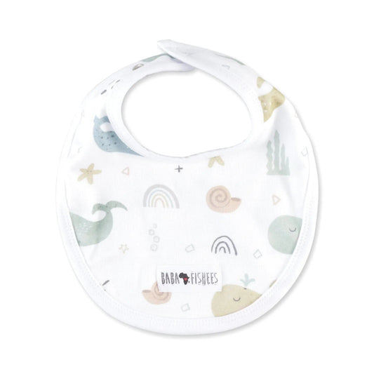 Classic Bib - Whales On White