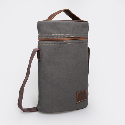 Corporate Double Wine Cooler Canvas & Leather