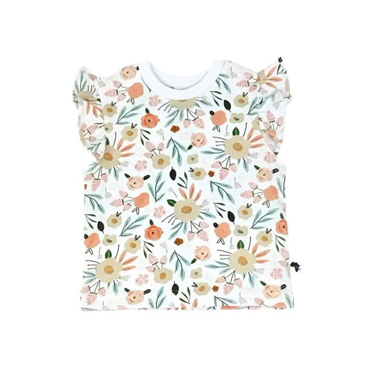 Frilly Arm Tee Shirt - Oh So Pretty