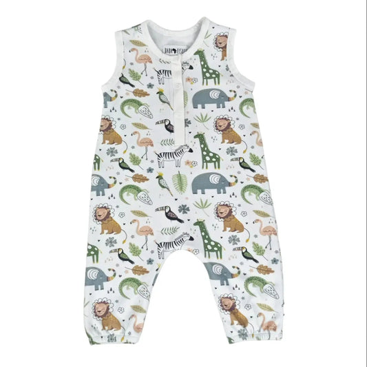 Henley Romper - African Plains