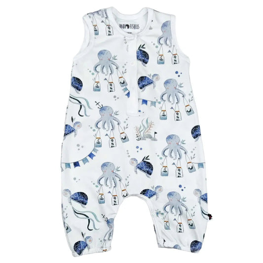 Henley Romper - Otto The Octopus
