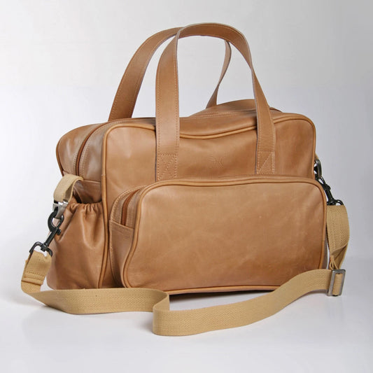 Baby Nappy Bag Leather