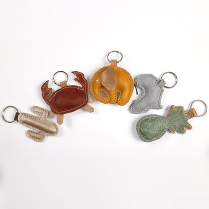 Animal Leather Key Ring