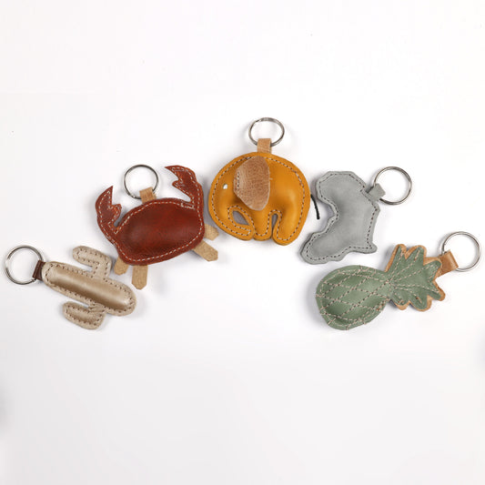 Animal Leather Key Ring