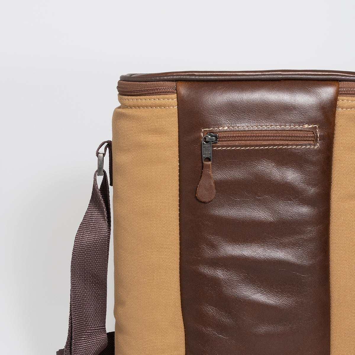 Long Tom Wine Cooler Canvas & Leather Hard Plastic Inner