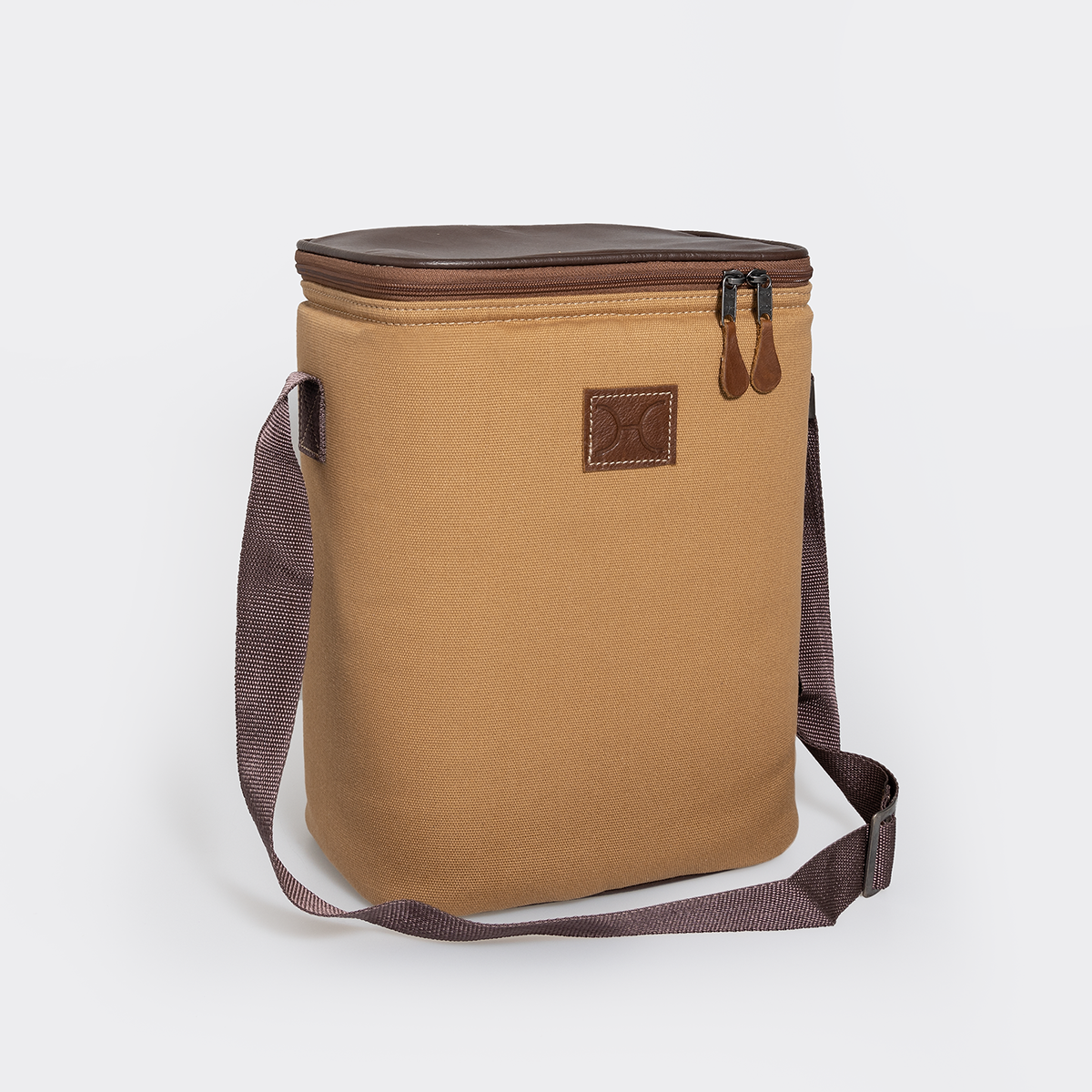 Long Tom Wine Cooler Canvas & Leather Hard Plastic Inner