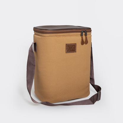 Long Tom Wine Cooler Canvas & Leather Hard Plastic Inner
