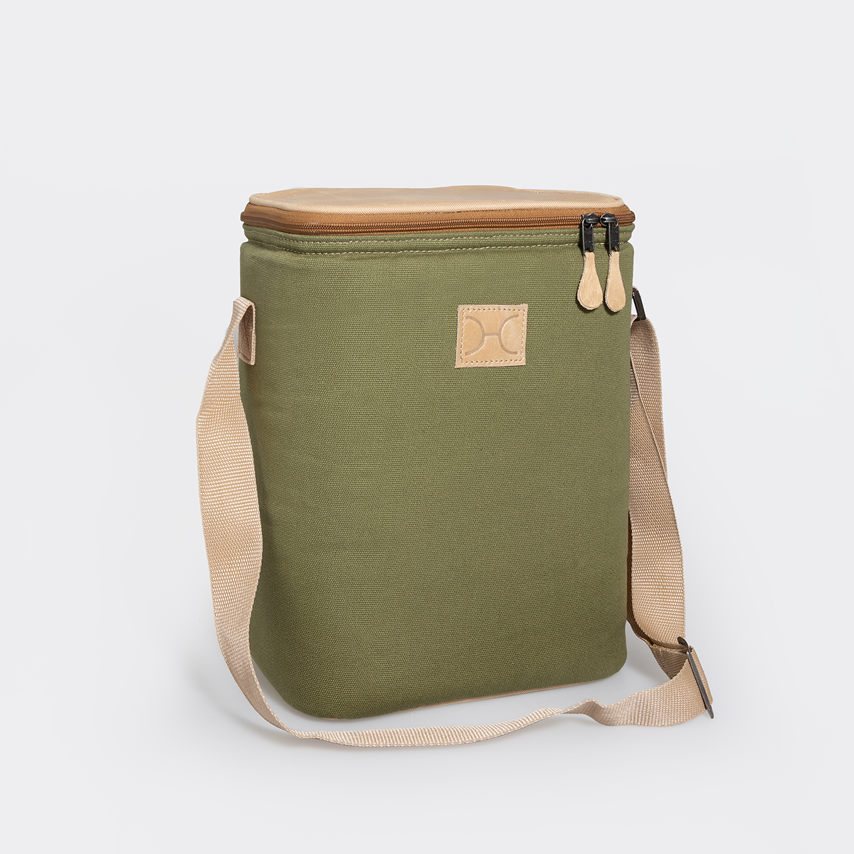 Long Tom Wine Cooler Canvas & Leather Hard Plastic Inner