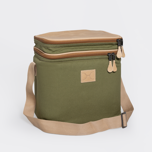 Corporate Big Lunch Box Canvas & Leather Hard Plastic Inner