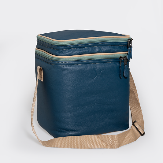 Corporate Big Lunch Box Cooler Leather Hard Plastic Inner