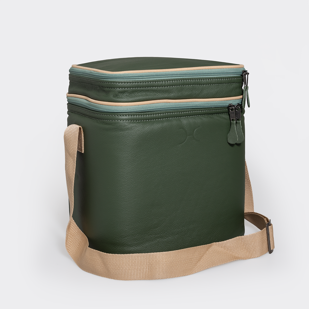 Corporate Big Lunch Box Cooler Leather Hard Plastic Inner