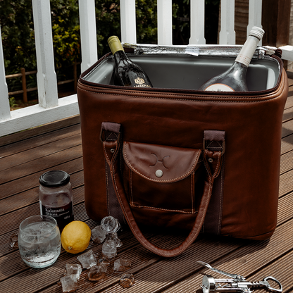 Corporate 25L Box Cooler Leather Hard Plastic Inner