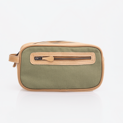 Men's Double Zip Vanity Wax Canvas & Leather
