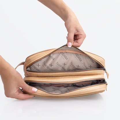 Men's Double Zip Vanity Wax Canvas & Leather