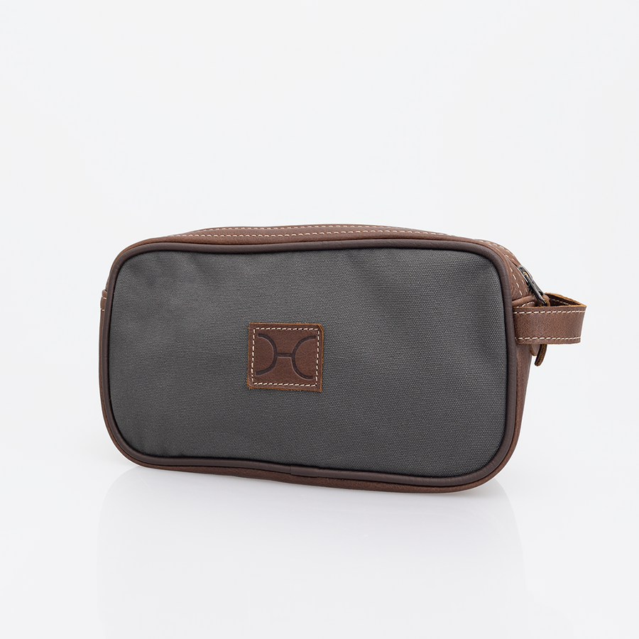 Men's Double Zip Vanity Wax Canvas & Leather