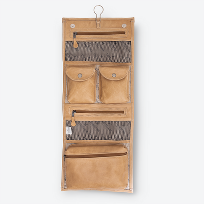 Roll Up Toiletry Wax Canvas & Leather