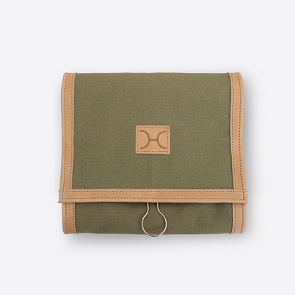 Roll Up Toiletry Wax Canvas & Leather