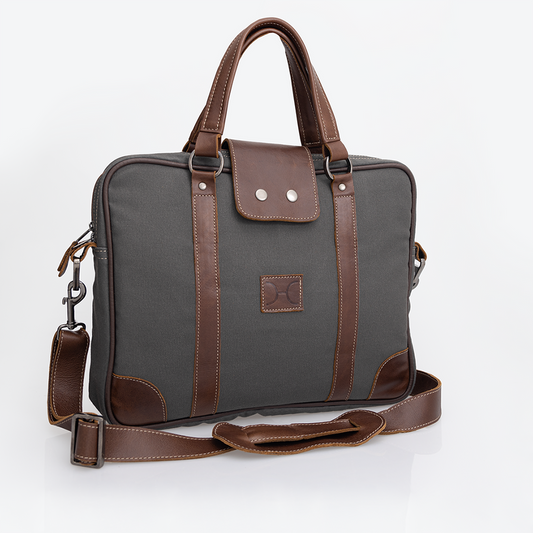 Corporate Laptop 15' Bag Wax Canvas & Leather