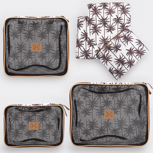 Travel Luggage Organizer Pods 6 piece set | Palm Neutral