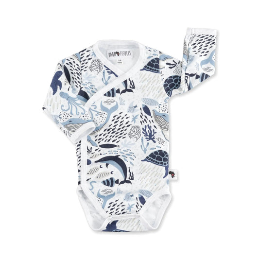 Wrap Onesie - African Sea World - Long Sleeve