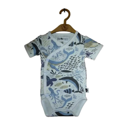 Wrap Onesie - African Sea World - Short Sleeve