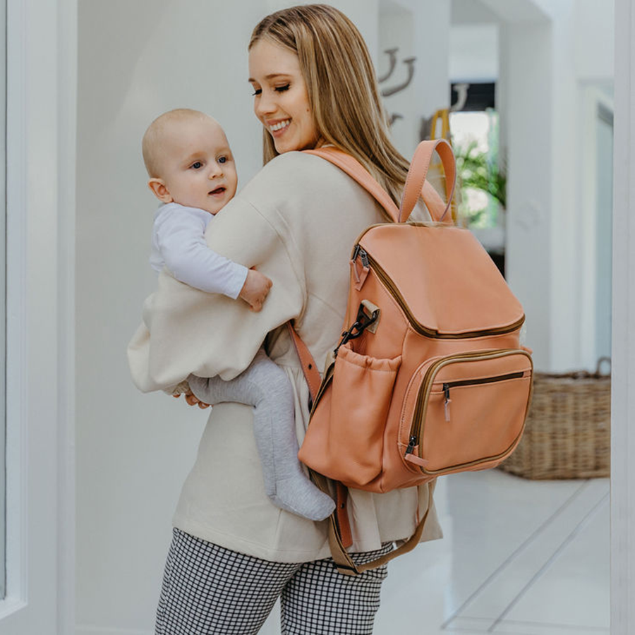 Baby Nappy Backpack Leather